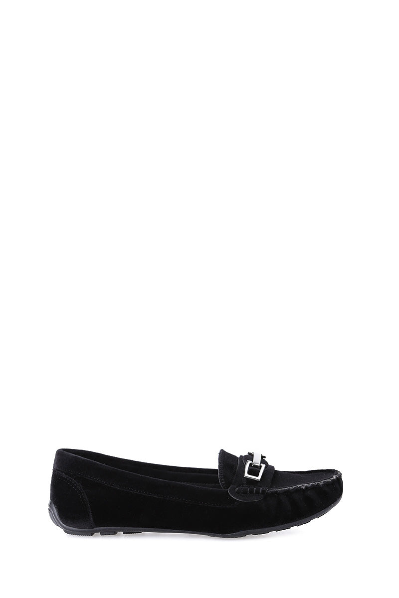 Tokalı Kadın Süet Loafer