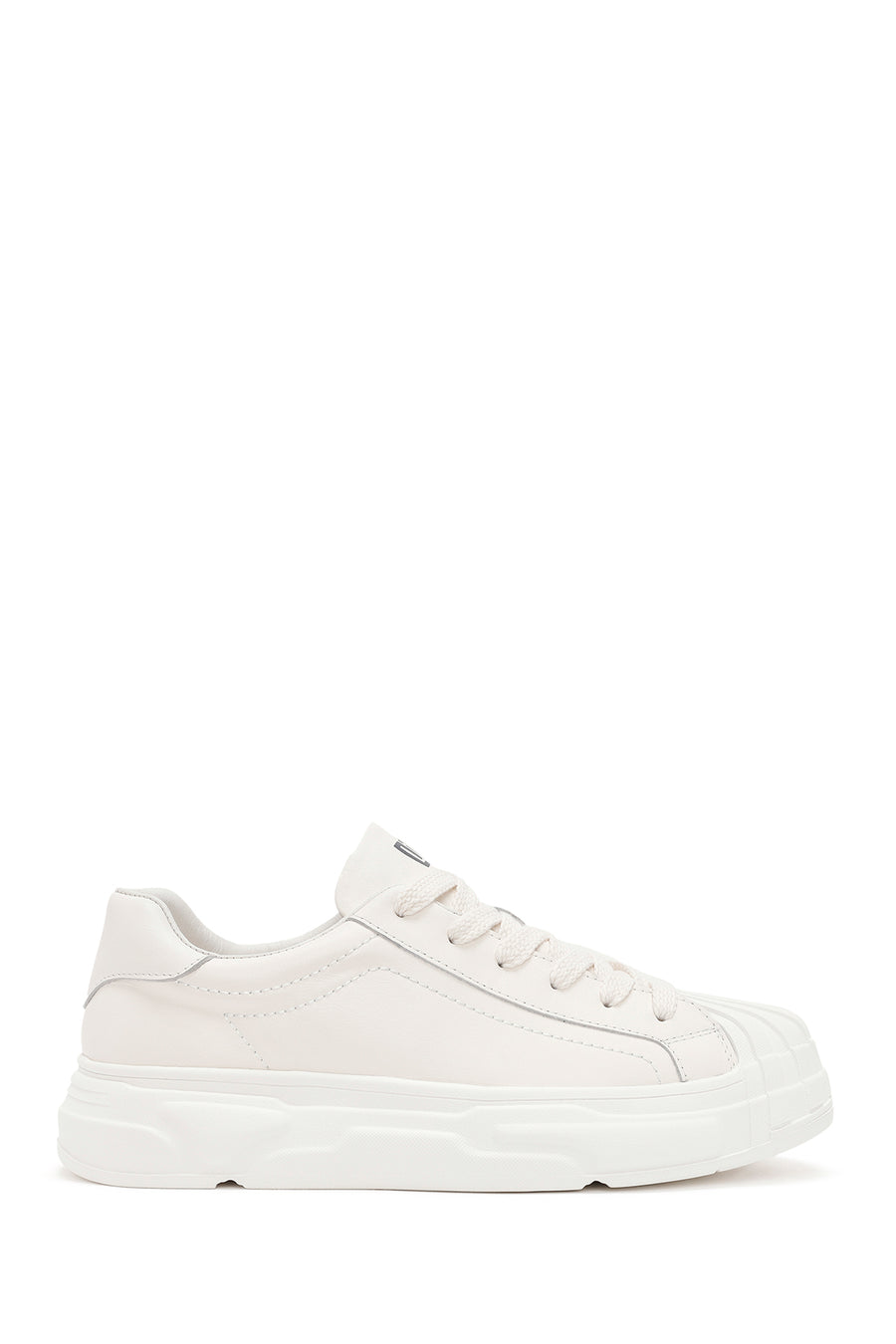 Men's White Lace-up Leather Sneaker 24WFD690218 | Derimod