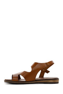 Women's Tan Leather Bodrum Sandals | Derimod