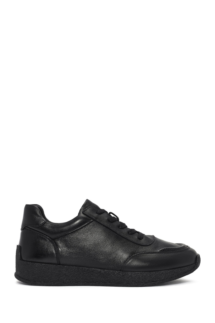 Men's Black Lace-up Leather Sneaker 24WFD6054FT | Derimod