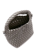 Women's Anthracite Braided Handbag | Derimod