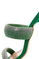 Women's Green Stone Heeled Slippers | Derimod