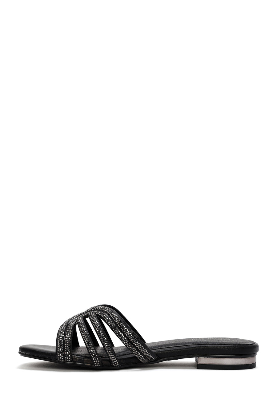 Women's Black Stone Slippers