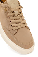 Derimod Zero Men's Beige Lace-up Fabric Sneaker | Derimod