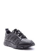 Men's Crocodile Patterned Leather Sneaker | Derimod