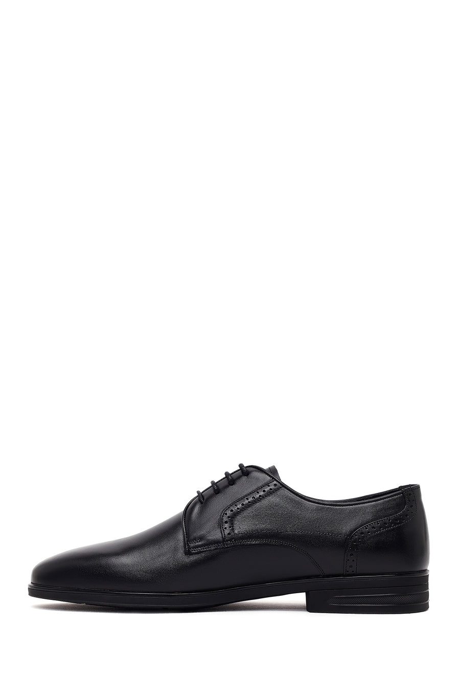 Male Black Lace-up Leather Casual Shoes