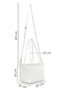 Woman White Long-Strap Printed Shoulder Bag | Derimod