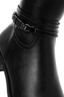 Women's Black Zippered Accessory Detailed Boots | Derimod