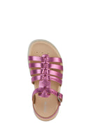 Girl's Pink Leather Sandals | Derimod