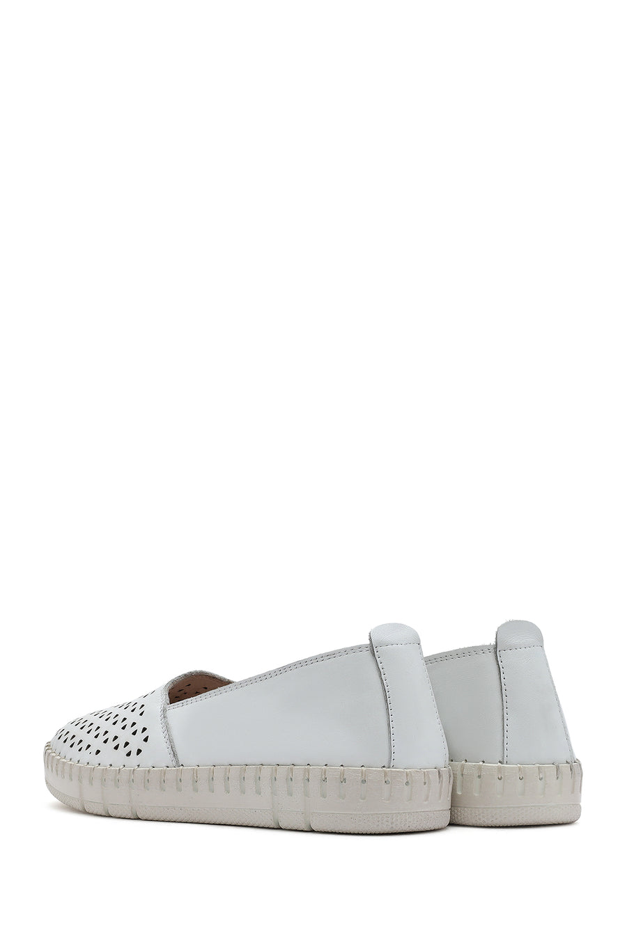Women's White Leather Comfort Loafer