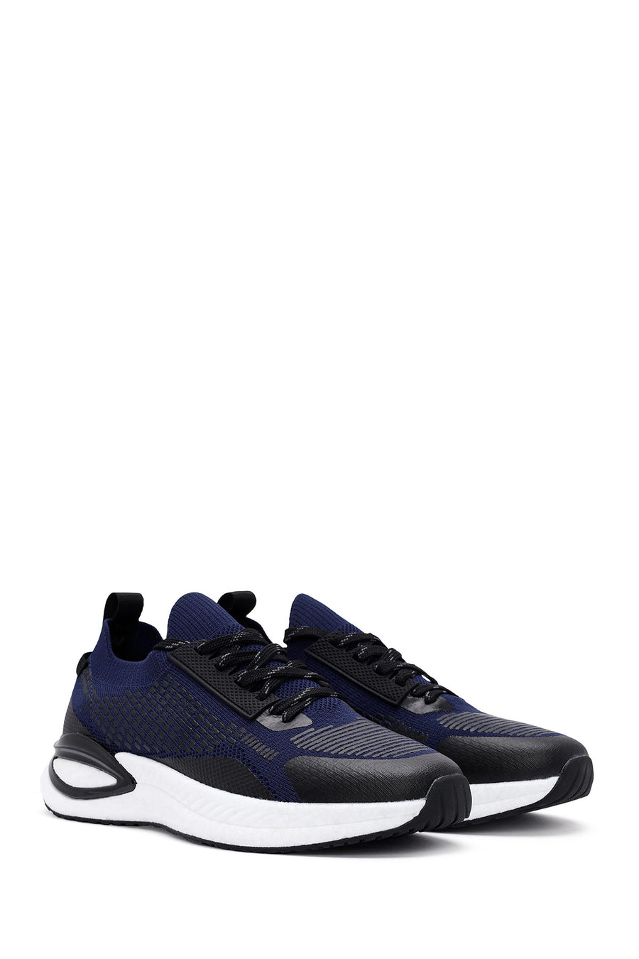 Derimod Zero Men's Blue Lace-Up Thick Sole Fabric Sneaker