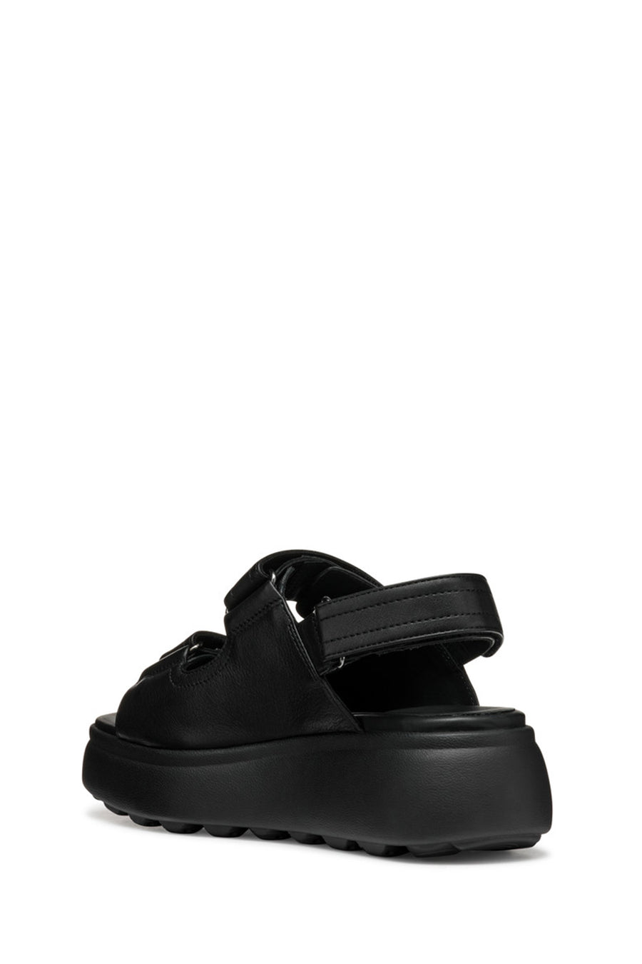 Geox Women's Black D Spherica Ec4.1 SA - Nappa Strappy Leather Sandals