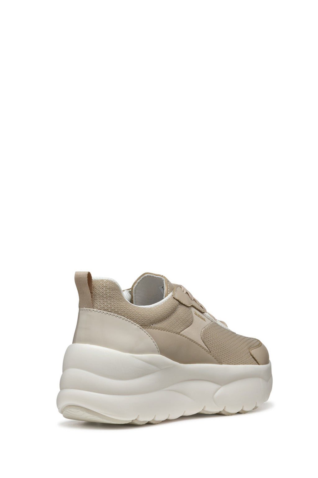 Geox Kadın Bej D Xtors D - Mesh + Geobuck Bağcıklı Kalın Tabanlı Sneaker