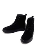 Men's Black Suede Leather Casual Boots | Derimod