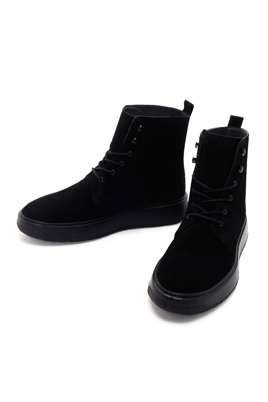 Men's Black Suede Leather Casual Boots