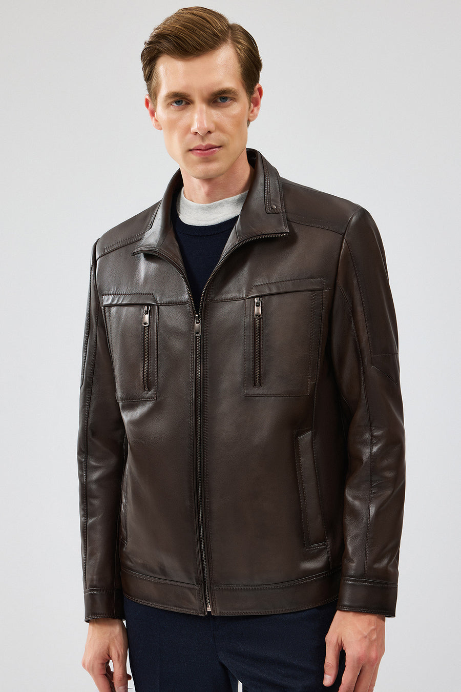 Hugo Men's Mink Leather Jacket