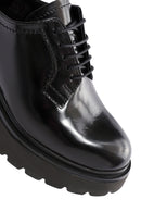 Women's Black Lace-Up Leather Oxford Shoes | Derimod