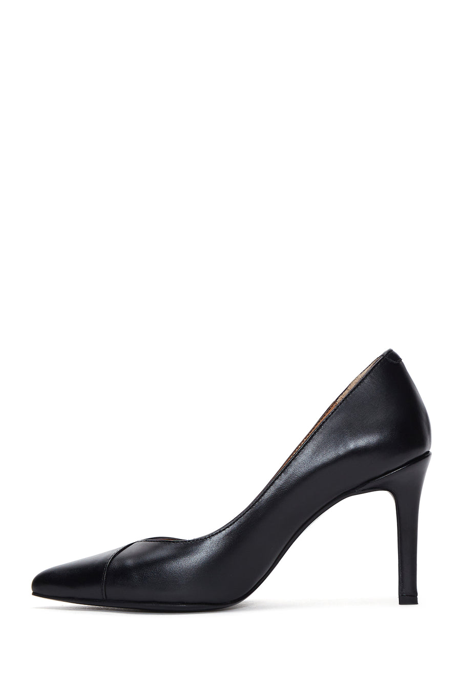 Women's Black Leather Stiletto