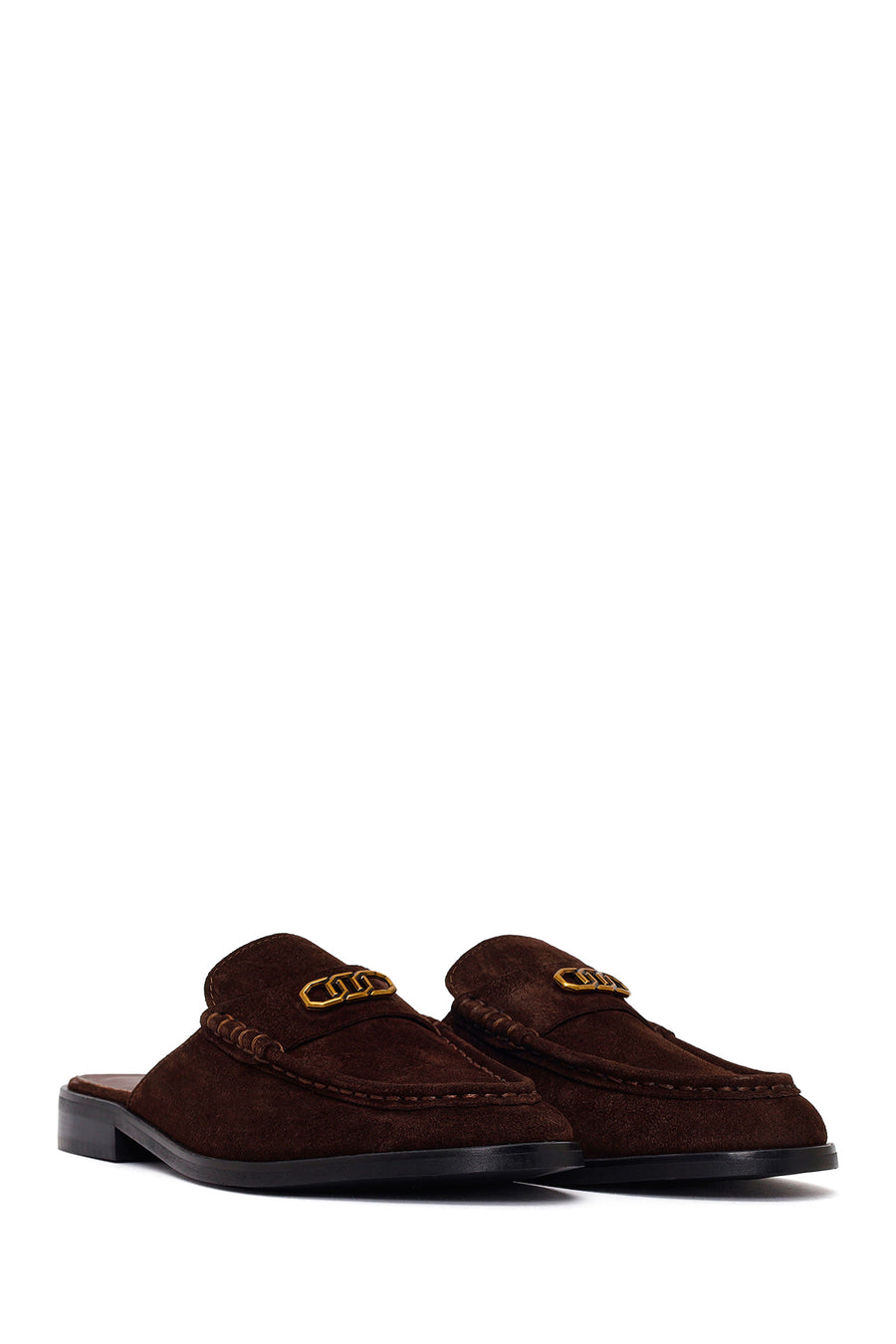 Woman Brown Suede Slipper
