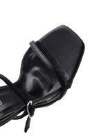 Women's Black Ankle Strap Heeled Sandals | Derimod