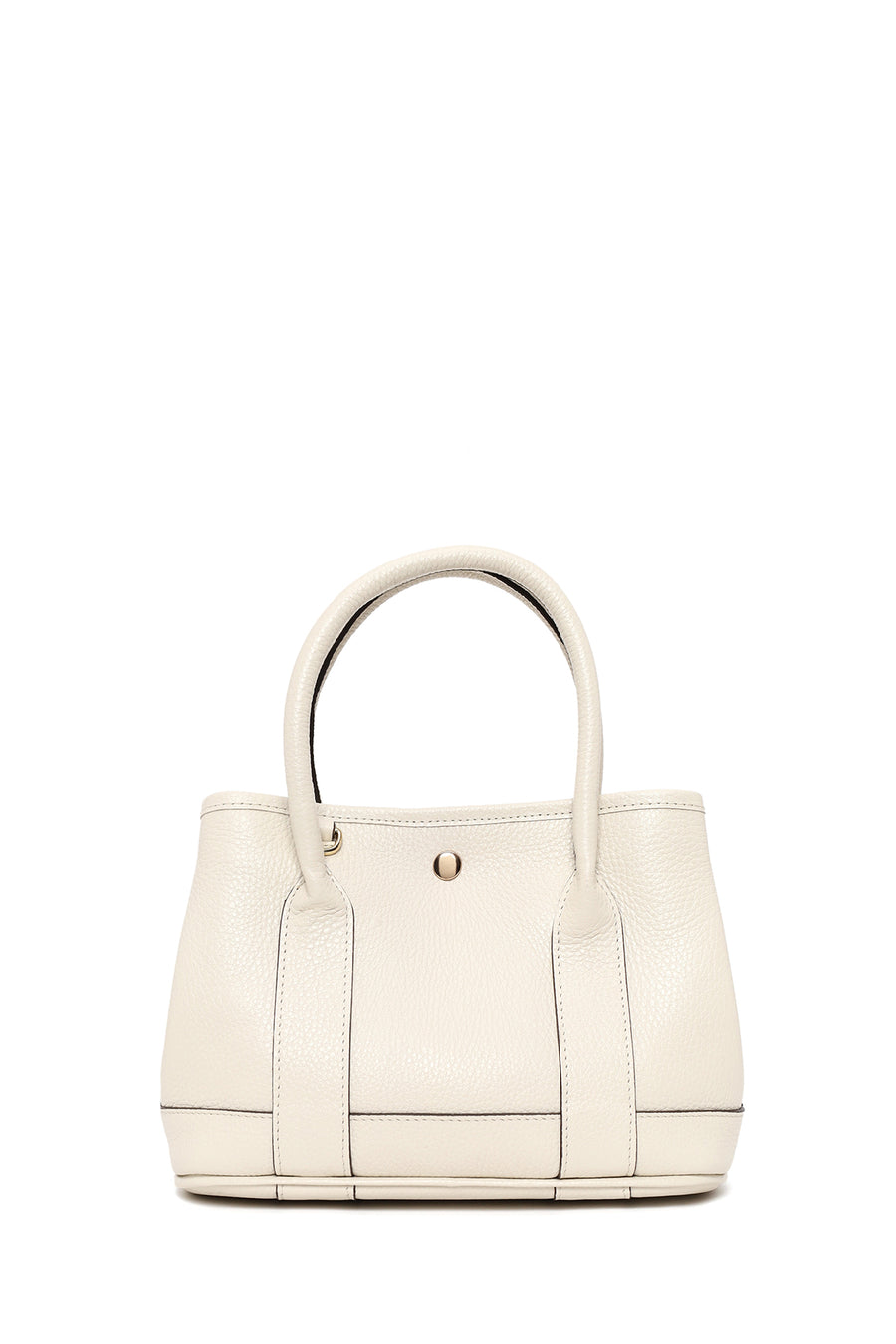 Woman Cream Long-Strap Mini Leather Shoulder Bag