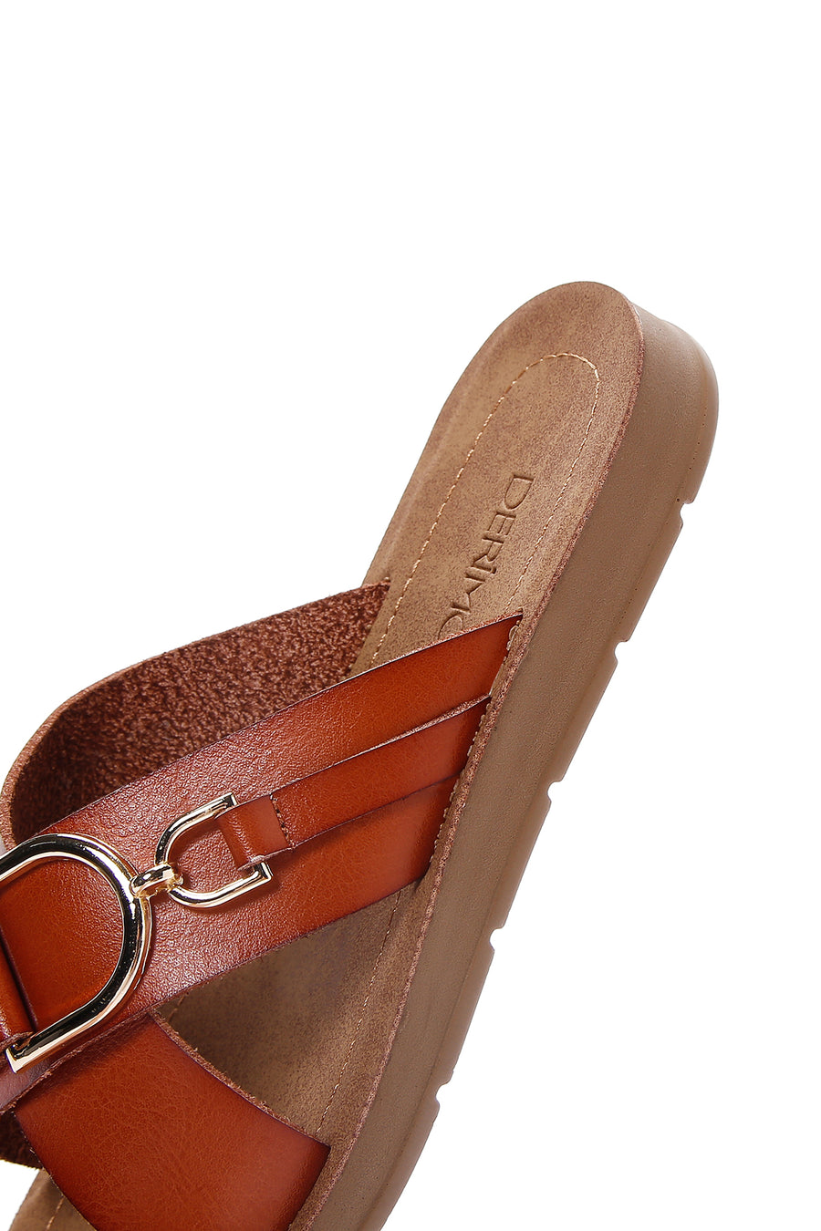 Women's Tan Flat Slippers