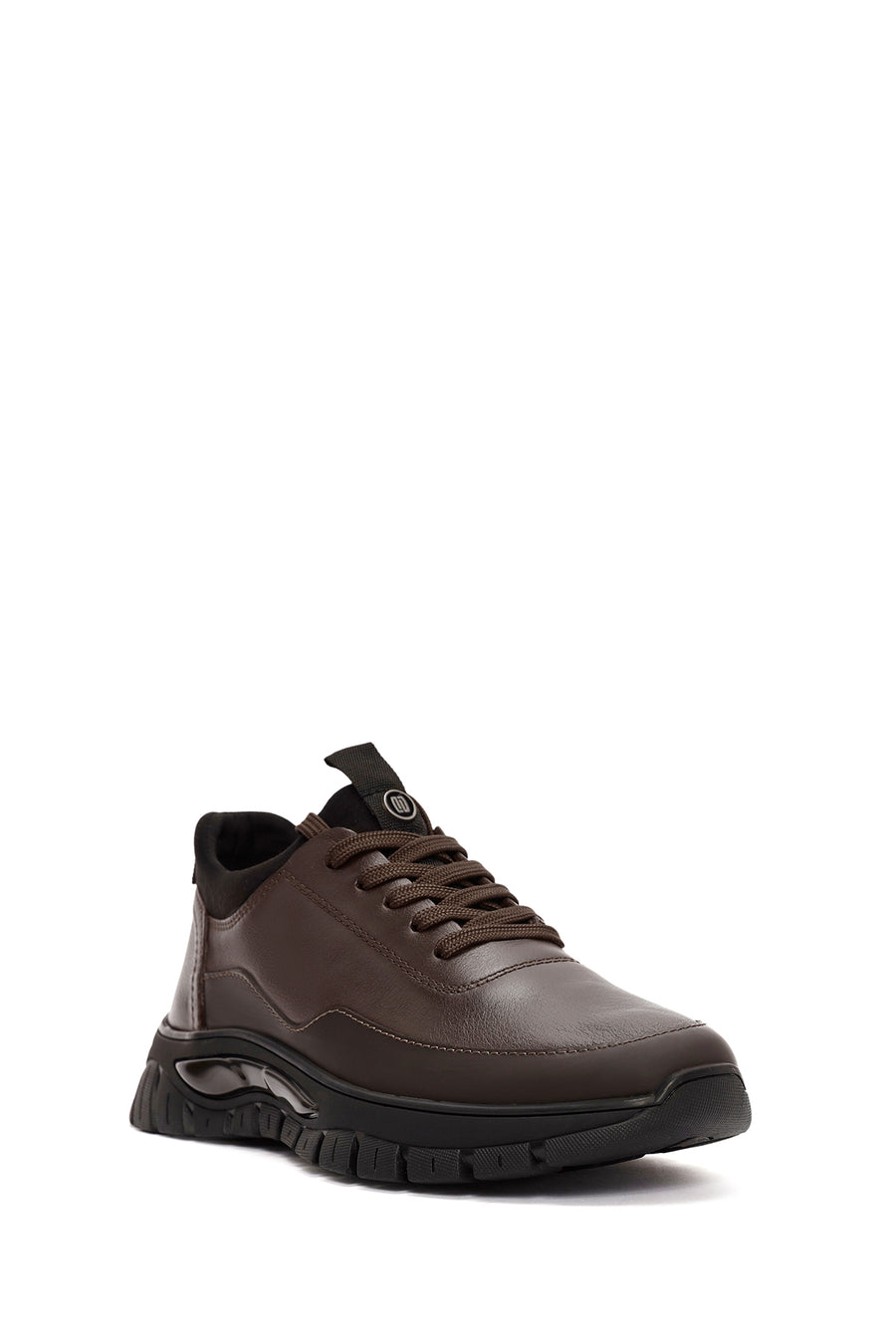 
Men's Brown Lace-Up Leather Sneaker
