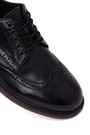 Male Black Lace-up Leather Casual Shoes | Derimod