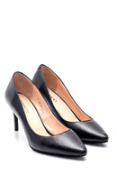 Women's Black Leather Classic Stiletto | Derimod