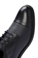 Men's Navy Blue Lace-Up Leather Classic Shoes | Derimod