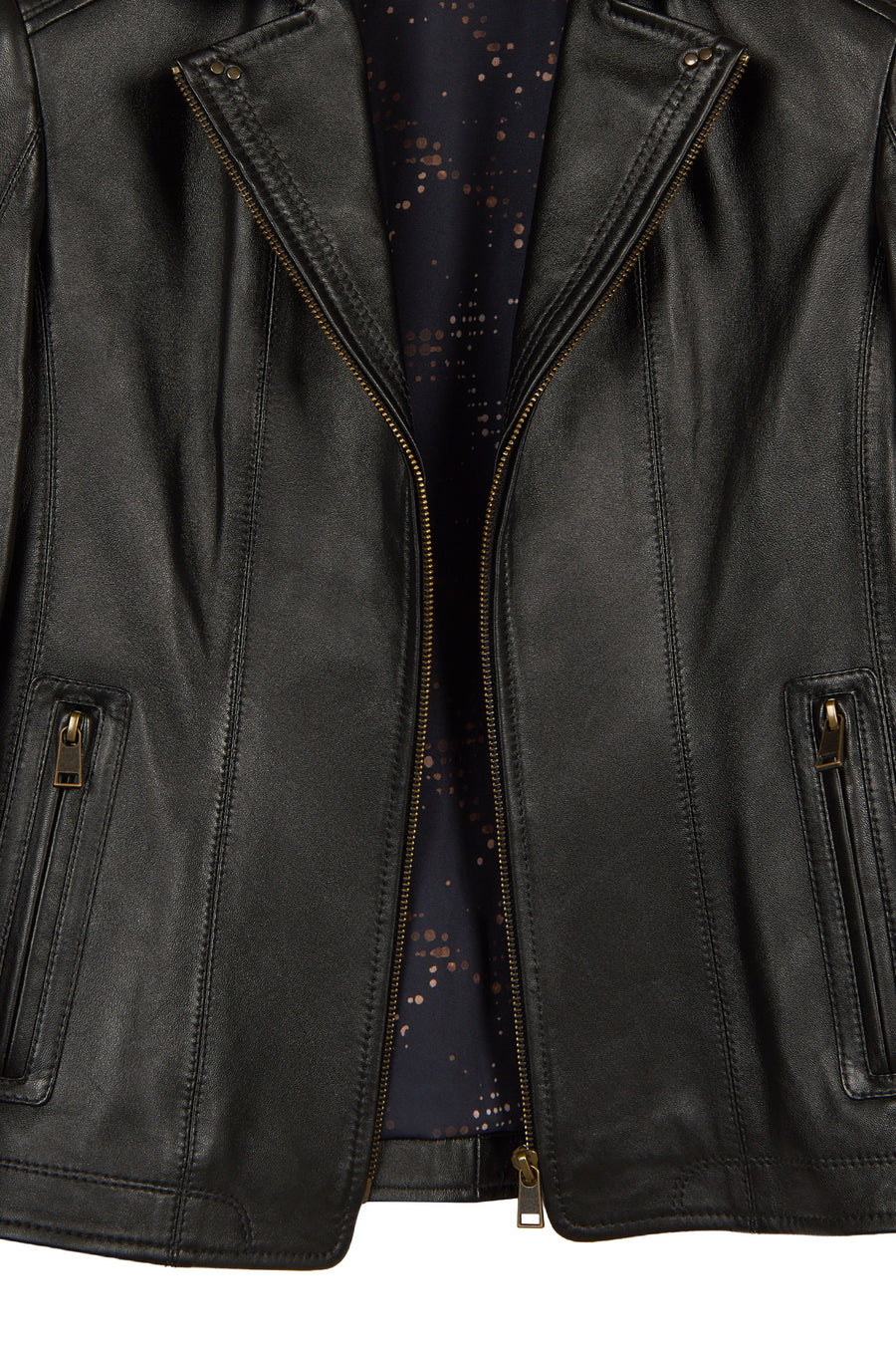 Martha Woman Black Short Leather Jacket