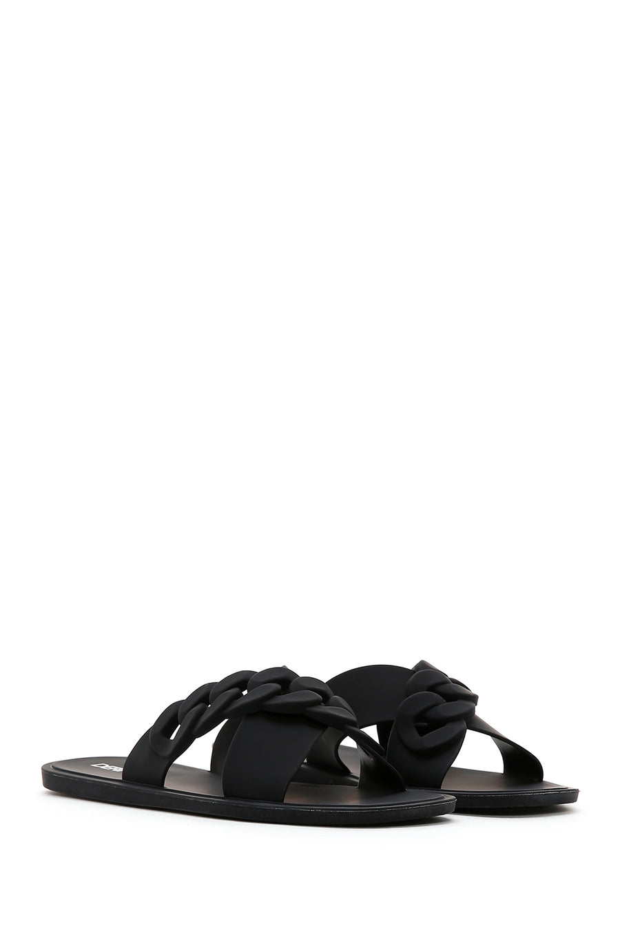 Women's Black Flat Slippers
