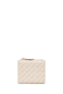 Women's Cream Knit Wallet | Derimod