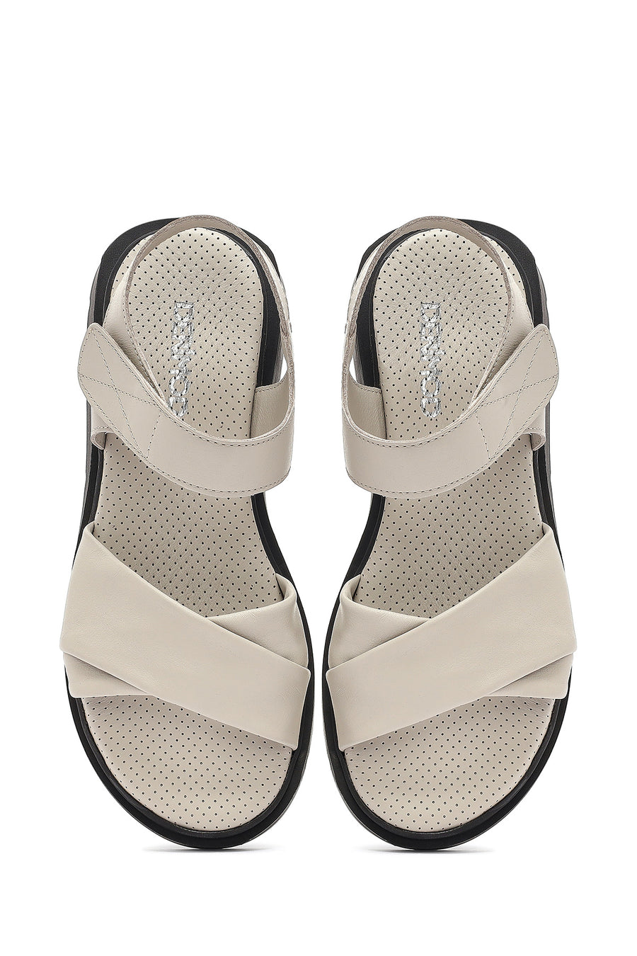 
Women's Gray Strapped Leather Sandal
