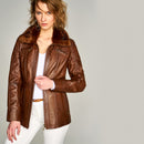 Mira Women's Leather Jacket | Derimod