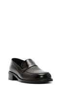 Women's Black Classic Leather Loafer | Derimod