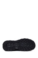 Male Black Lace-Up Thick-Soled Leather Casual Sneaker | Derimod