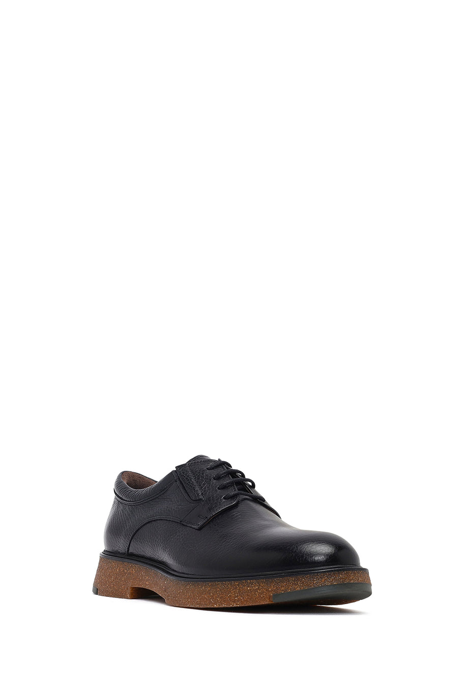 Male Black Lace-up Leather Casual Shoes