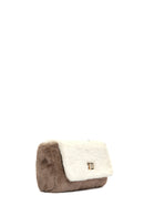 Women's Mink Long Strap Plush Crossbody Bag | Derimod