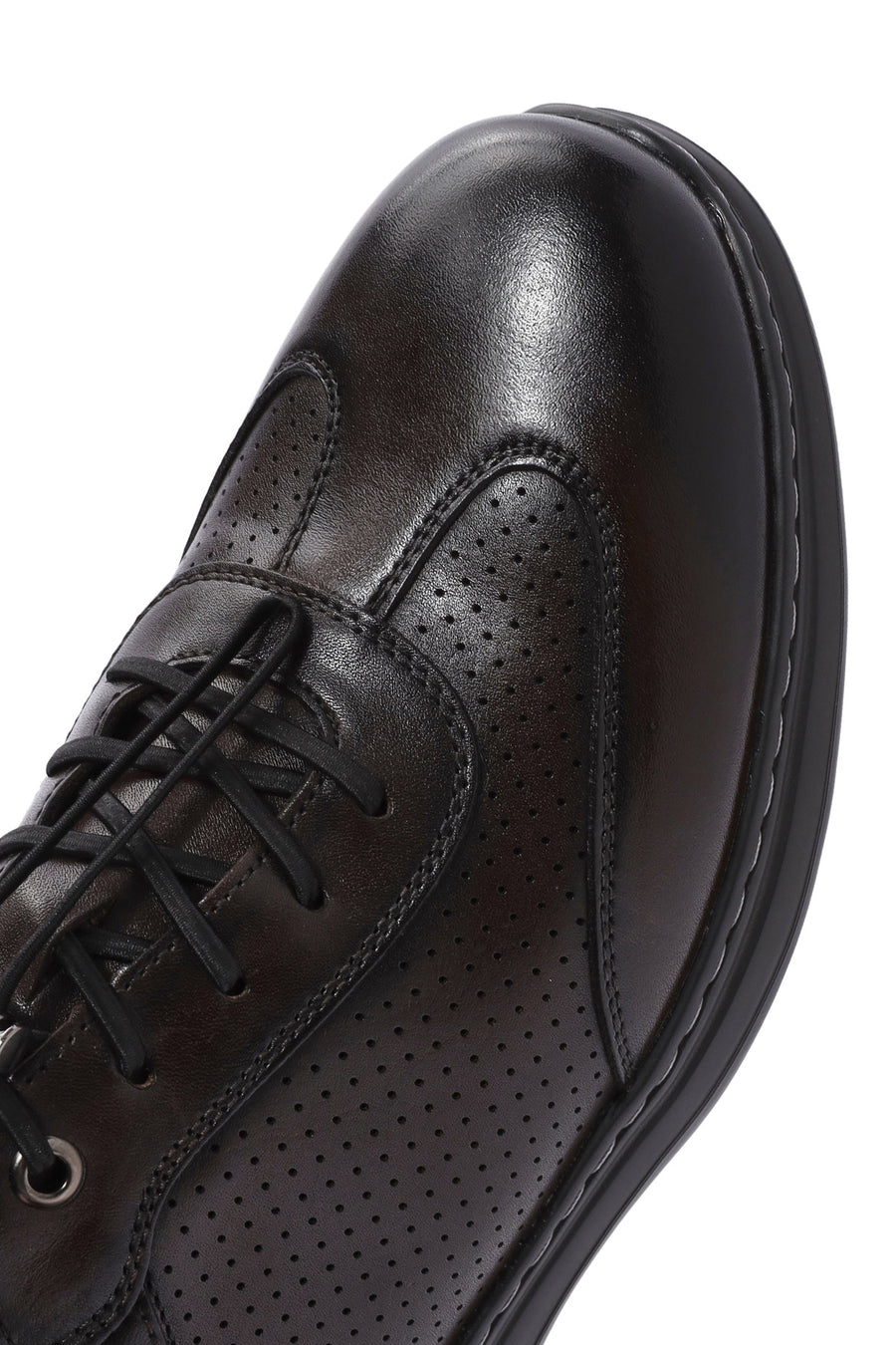 Men's Brown Lace-up Leather Casual Shoes