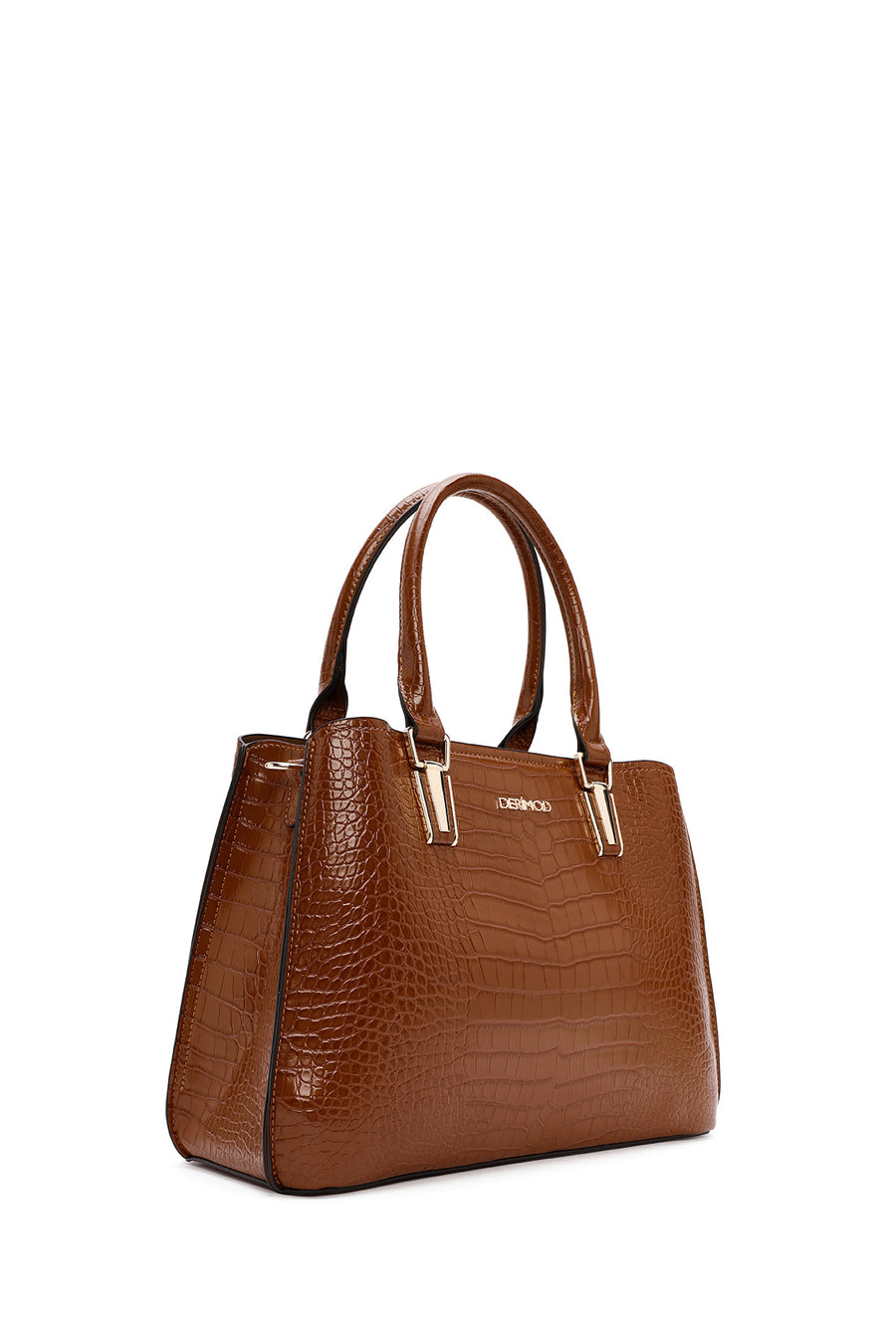 Women's Brown Long Strap Crocodile Handbag