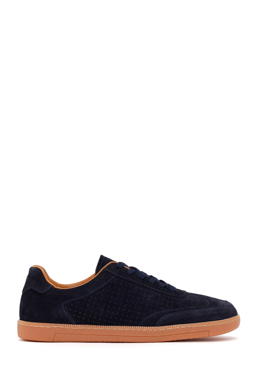 Men's Navy Blue Lace-up Suede Leather Sneaker 26SFD750710 | Derimod