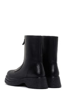 Women's Black Thick Soled Zippered Leather Classic Boots | Derimod