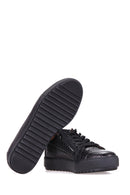 Men's Leather Sneaker with Zipper Detail | Derimod