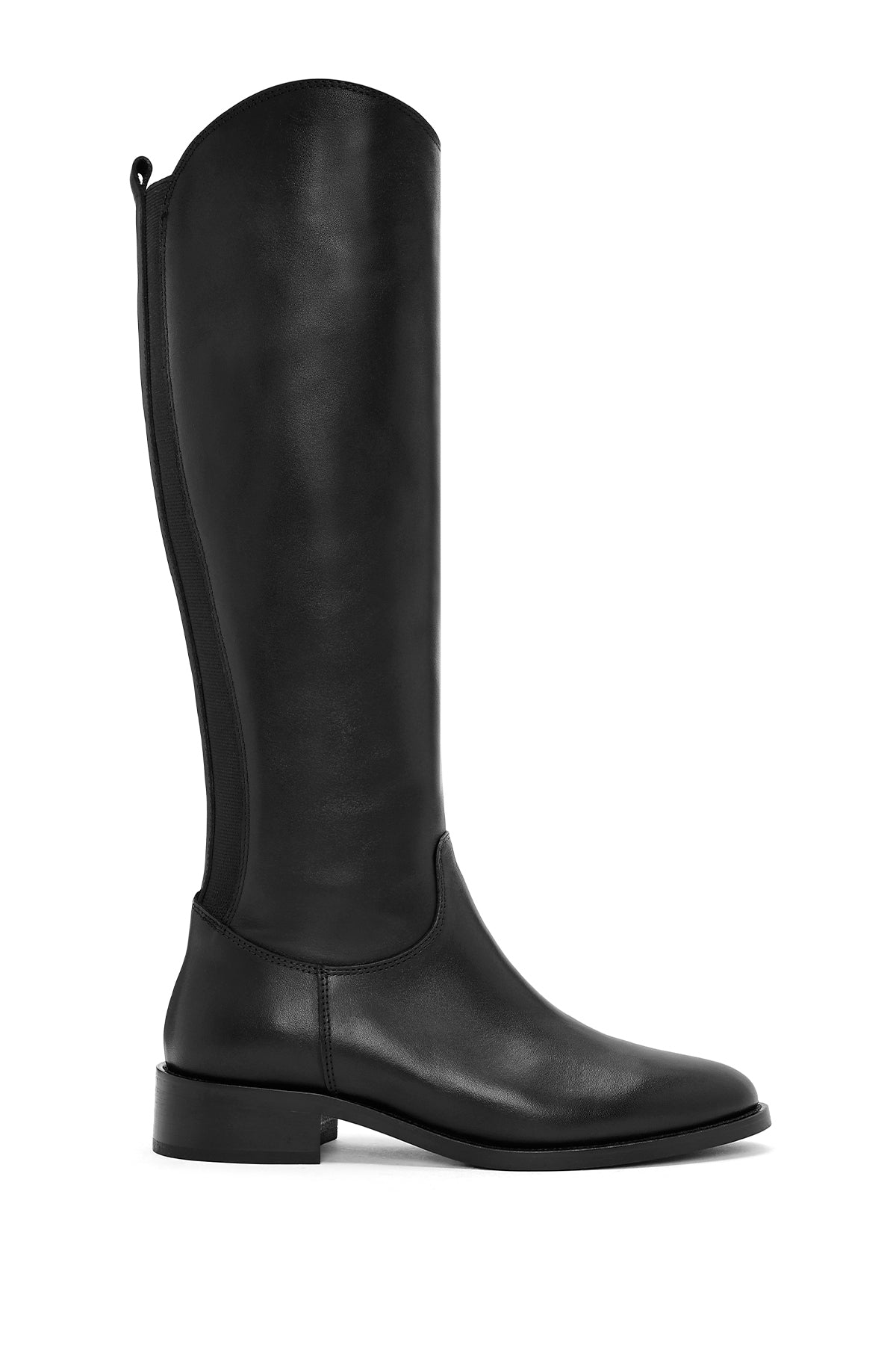 Women's Black Zippered Leather Boots 24WFD152918 | Derimod