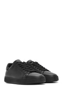 Men's Black Lace-up Leather Sneaker | Derimod