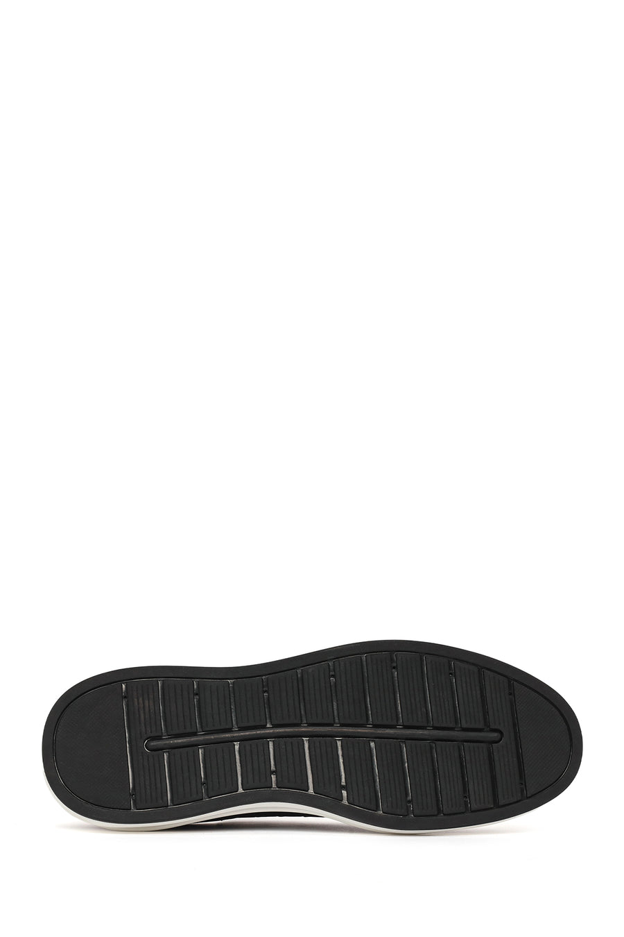 Male Black Patterned Leather Sneaker
