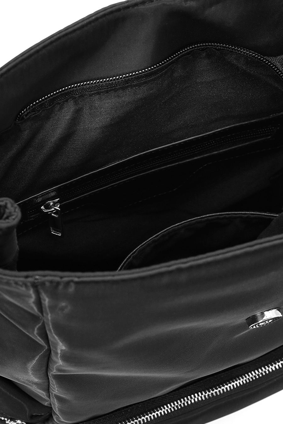 Women's Black Fabric Backpack