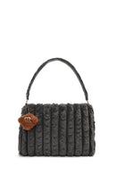 Women's Gray Accessory Detailed Plush Shoulder Bag | Derimod