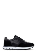 Men's Black Thick Sole Lace-up Leather Casual Sneaker | Derimod